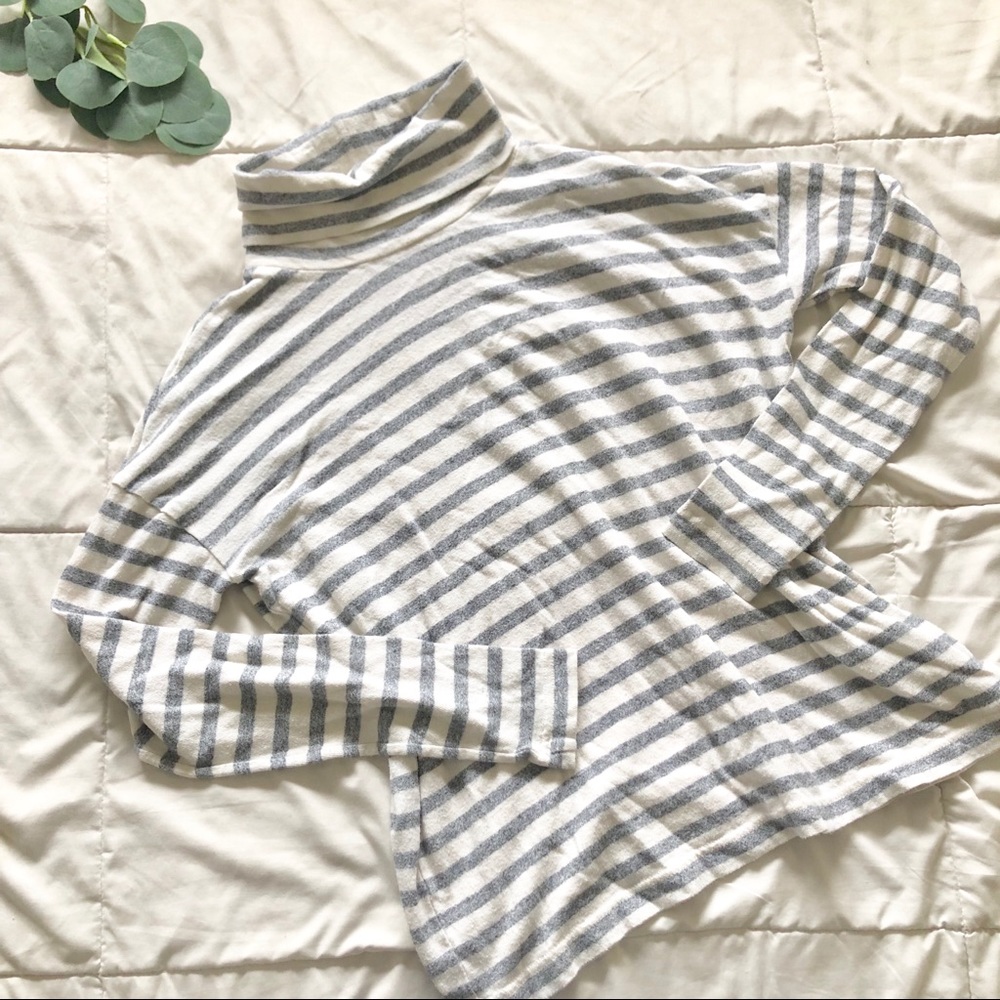 J. Crew Striped Turtleneck